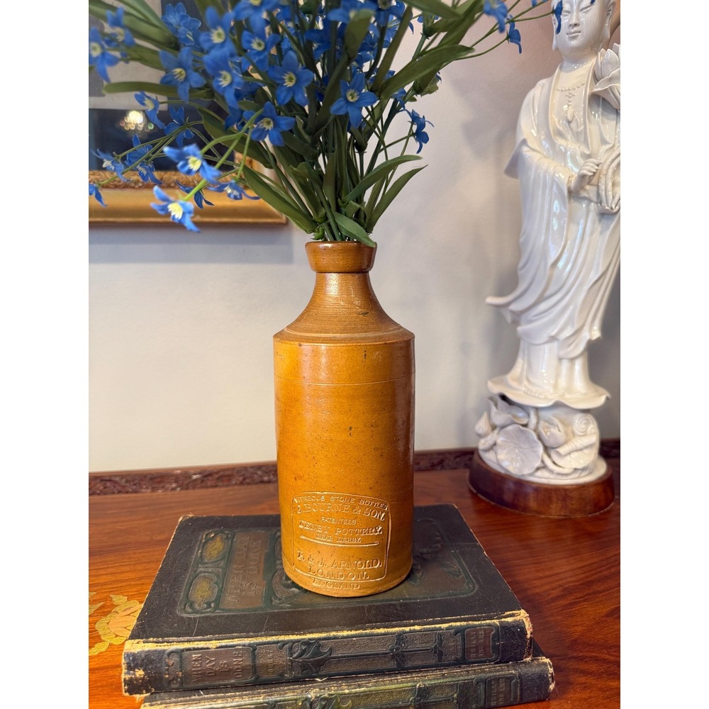 Antique Victorian era Bourne Denby Stoneware Bottle